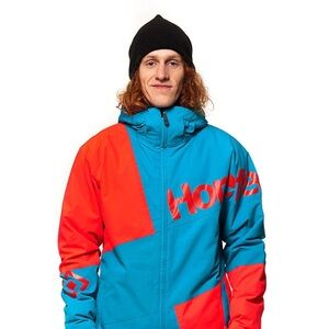Horsefeathers Men's Vibrant Red and Blue Ski Jacket ultratech 10K size M
